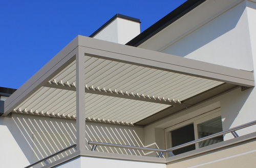 Pergola adossée - KIM - FIVE STARS ITALY - en aluminium / à lames orientables / à lames brise soleil