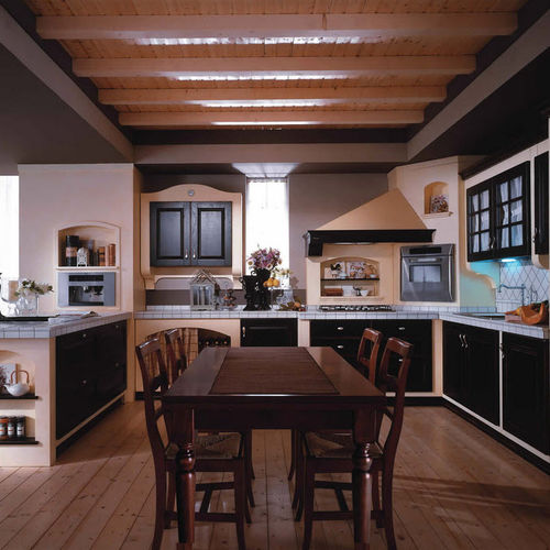 Cuisine classique - ANTICO CASALE - Torchetti Cucine - en bois / en U / avec poignée