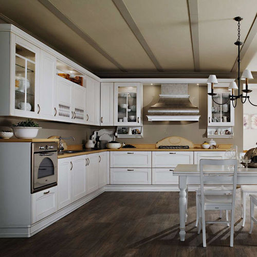 Cuisine classique - VERONA - Torchetti Cucine - en bois / en L / avec poignée
