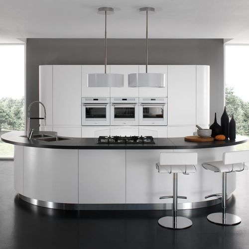 Cuisine contemporaine - SEVEN - Torchetti Cucine - en stratifié / ronde / sans poignée