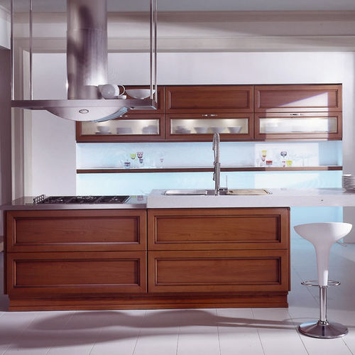 Cuisine contemporaine - VICTORIA - Torchetti Cucine - en chêne / avec îlot / avec poignée