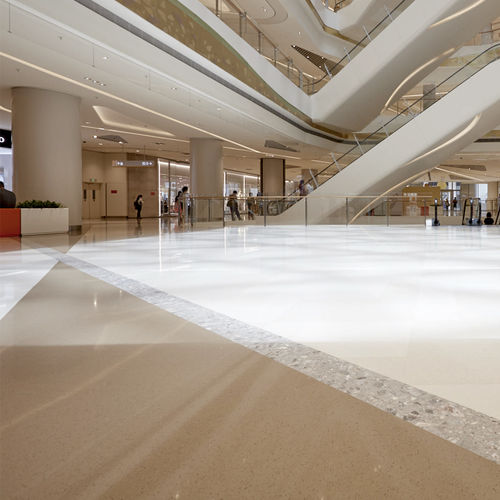 Carrelage en pierre reconstituée - HARLEM - QUARELLA - poli / d'intérieur / d'extérieur