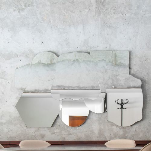 Miroir mural - SHOWTIME  - BD Barcelona Design - contemporain / en métal / argenté