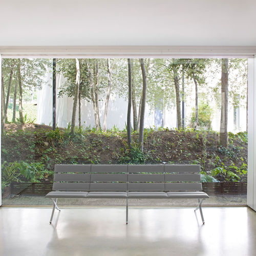 Banc public contemporain - B - BD Barcelona Design - en fonte d'aluminium / en aluminium anodisé / en aluminium extrudé