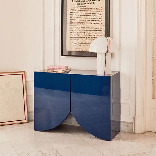 Console contemporaine - BRIDGES  - BD Barcelona Design - en MDF laqué / avec piètement en bois / en arc
