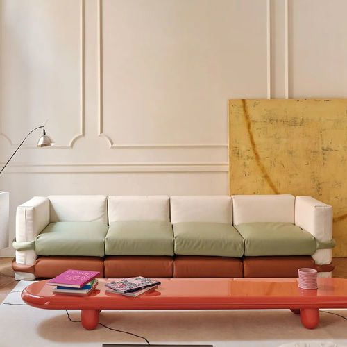Canapé modulable - PILLOW  - BD Barcelona Design - contemporain / en cuir / avec accoudoirs