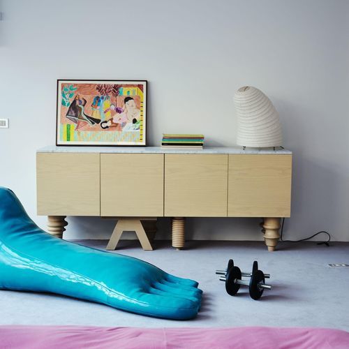 Buffet contemporain - MULTILEG - BD Barcelona Design - en placage de bois / en MDF / en verre