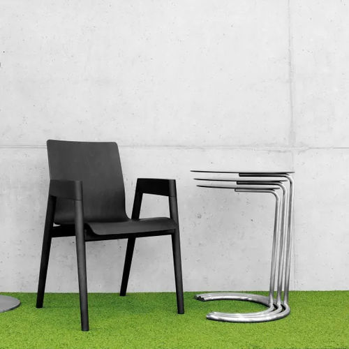 Table d'appoint contemporaine - HOLZER - Löffler Bürositzmöbel GmbH - en HPL / en plastique / avec piètement en acier inoxydable