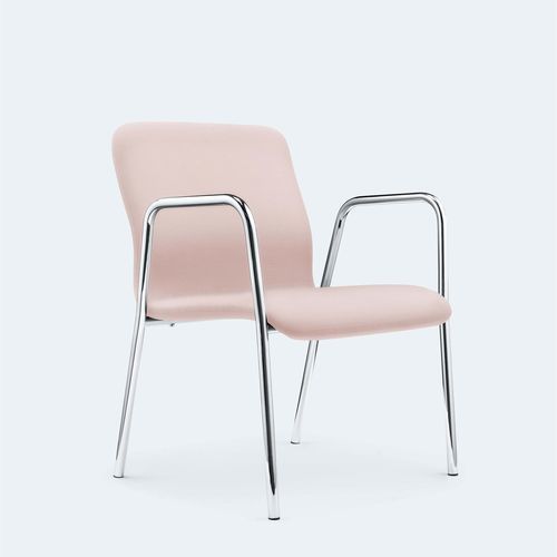 Chaise visiteur contemporaine - PANAMERO - Löffler Bürositzmöbel GmbH - d'intérieur / en tissu / avec piètement en métal
