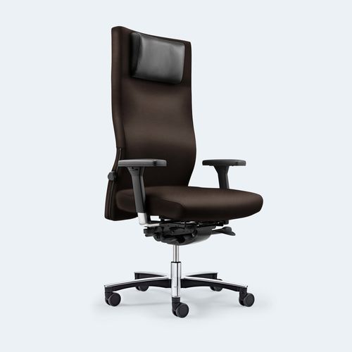 Chaise de bureau contemporaine - AROUND THE CLOCK - Löffler Bürositzmöbel GmbH - d'intérieur / en cuir / avec piètement en métal