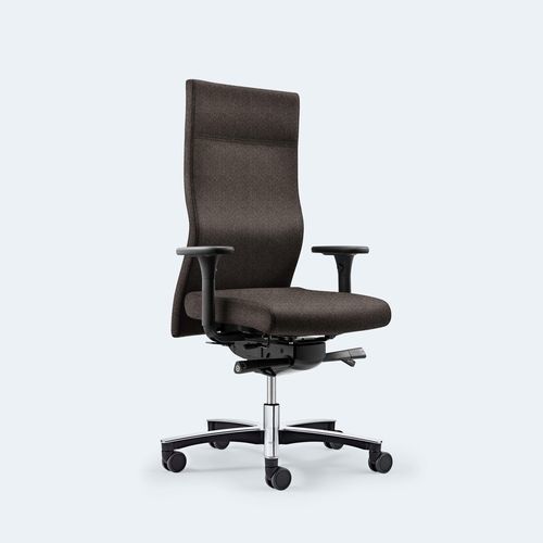 Chaise de bureau contemporaine - PLUS ANTI-DEKUBITUS XL - Löffler Bürositzmöbel GmbH - d'intérieur / en laine / avec piètement en métal