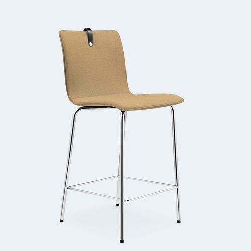 Tabouret de bar contemporain - MESAMI - Löffler Bürositzmöbel GmbH - en tissu / en acier / avec piètement en métal chromé