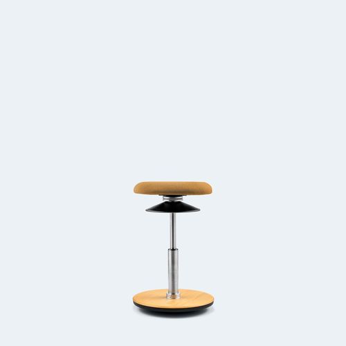 Tabouret contemporain - ERGO - Löffler Bürositzmöbel GmbH - en tissu / en hêtre / en acajou