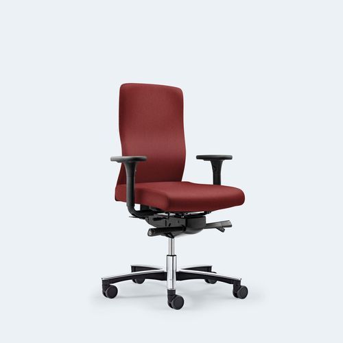 Chaise de bureau contemporaine - PLUS TASCHENFEDERKERN - Löffler Bürositzmöbel GmbH - d'intérieur / en tissu / avec piètement en métal