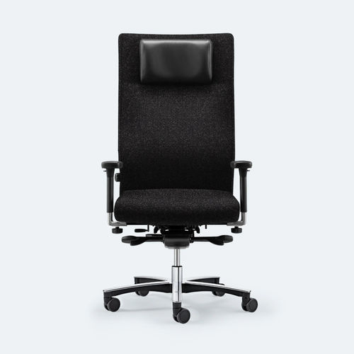 Chaise de bureau contemporaine - AROUND THE CLOCK - Löffler Bürositzmöbel GmbH - d'intérieur / en cuir / en tissu