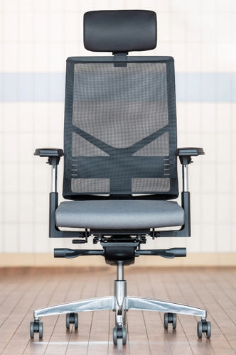 Chaise de bureau contemporaine - FIGO AIR KN - Löffler Bürositzmöbel GmbH - d'intérieur / en tissu / avec piètement en aluminium