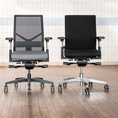 Chaise de bureau contemporaine - FIGO 19 - Löffler Bürositzmöbel GmbH - d'intérieur / en cuir / avec piètement en aluminium