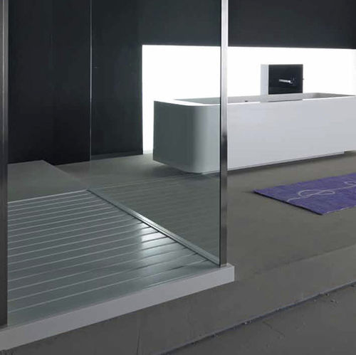 Receveur de douche rectangulaire - LINE 60 - RI.FRA MOBILI - à poser / en teck / en Corian®