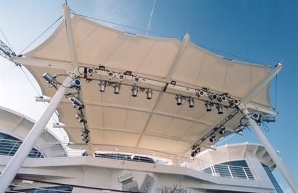 Structure tendue câble-membrane - BANDSTANDS - ACS-PRODUCTION - pour marquise / avec membrane en ETFE / pour espace public