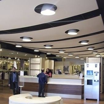 Faux-plafond en toile - STRETCHED - ACS-PRODUCTION - en dalles / imprimé