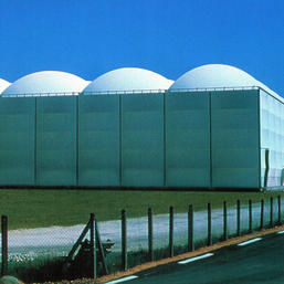 Structure tendue sur ossature métallique - LOGISTICS - ACS-PRODUCTION - pour couverture / avec membrane en ETFE