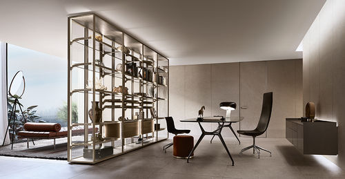 Buffet haut - COVER FREESTANDING - RIMADESIO - contemporain / en verre / en aluminium