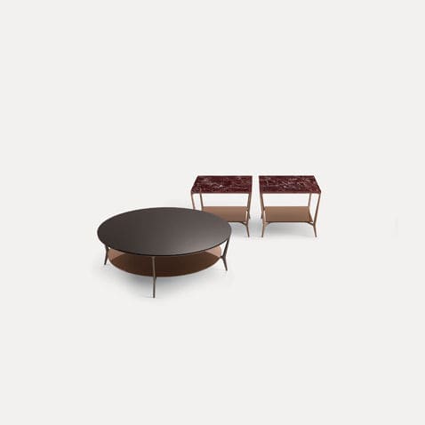 Table basse contemporaine - PLANET - RIMADESIO - en aluminium / en cuivre / en nickel