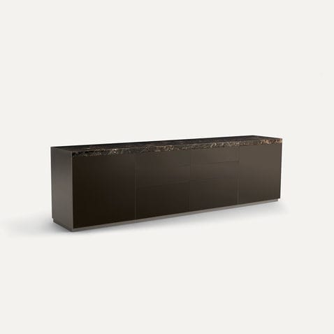 Buffet contemporain - SELF BOLD - RIMADESIO - en verre laqué / en marbre / modulable