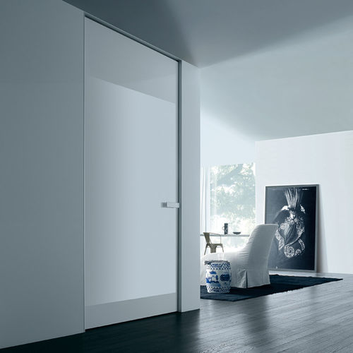 Porte d'intérieur - AURA - RIMADESIO - en aluminium / va-et-vient / pivotante à axe excentré