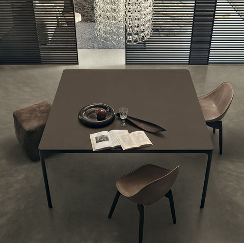 Table à manger contemporaine - FLAT - RIMADESIO - en verre / rectangulaire / professionnelle