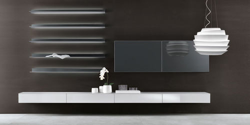 Étagère murale - EOS - RIMADESIO - contemporaine / en aluminium / en verre laqué