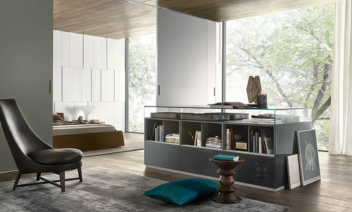 Buffet contemporain - DOLMEN - RIMADESIO - en verre laqué / transparent