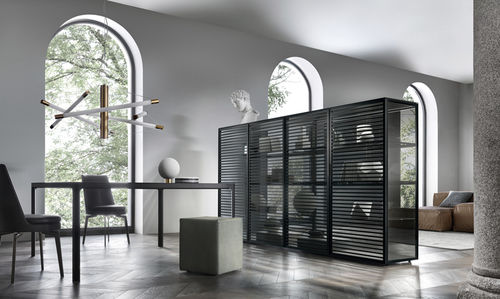 Buffet haut - ALAMBRA - RIMADESIO - contemporain / en verre / en aluminium