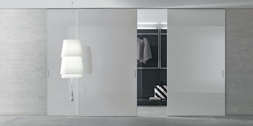 Porte de dressing d'intérieur - GRAPHIS LIGHT - RIMADESIO - en aluminium / coulissante / vitrée