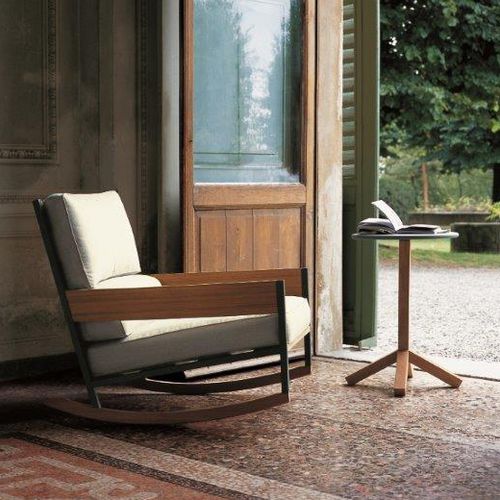 Fauteuil contemporain - NAP 082 - RODA - en tissu / en teck / en métal