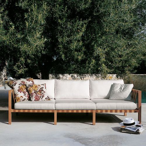 Canapé contemporain - MISTRAL 103 - RODA - de jardin / en polyester / avec accoudoirs