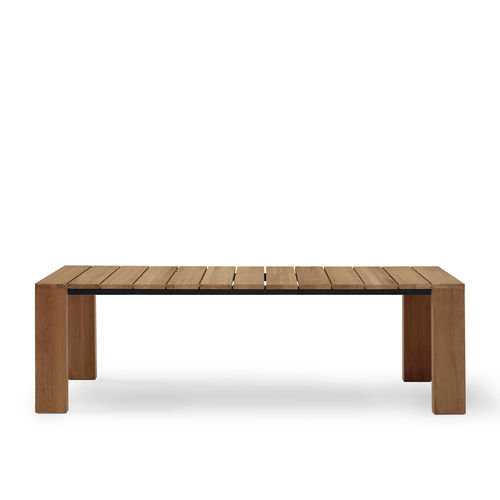 Table contemporaine - PIER 025 - RODA - en teck / avec piètement en teck / rectangulaire