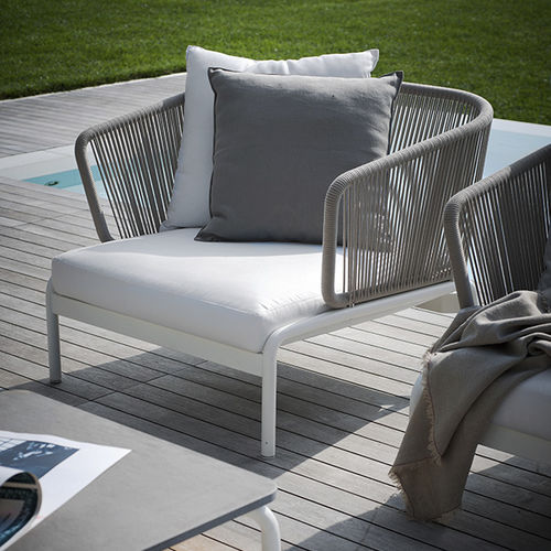 Fauteuil contemporain - SPOOL 001 - RODA - en tissu / en acier inoxydable / en métal peint