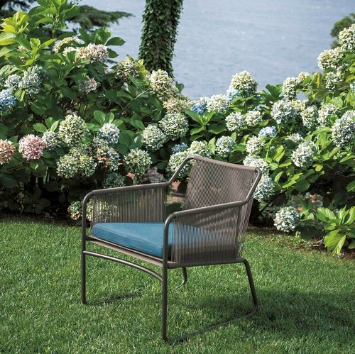 Fauteuil contemporain - HARP 768 - RODA - en polyester / en acier inoxydable / avec coussin amovible