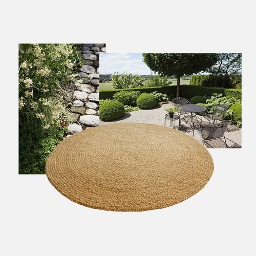 Tapis contemporain - BRAID  - Ruckstuhl AG - uni / en fibre de coco / rond