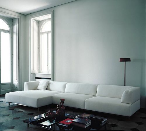 Canapé modulable - METRO² - Living Divani - contemporain / en tissu / en cuir