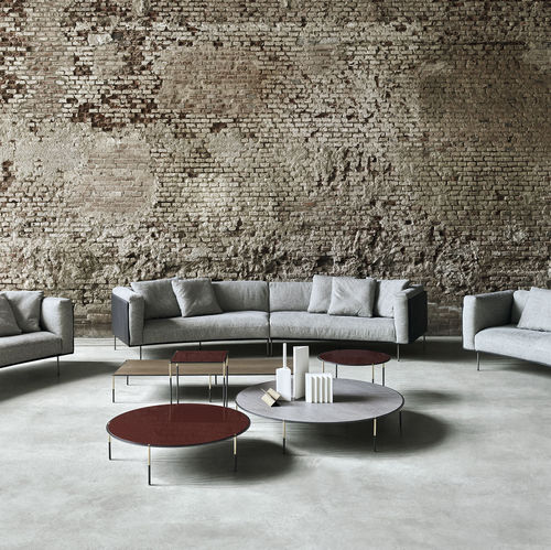 Canapé modulable - ROD BEAN - Living Divani - en arc de cercle / contemporain / en tissu