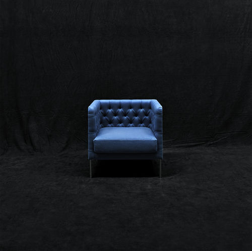 Fauteuil contemporain - LIPP  - Living Divani - en cuir / en tissu / en sapin
