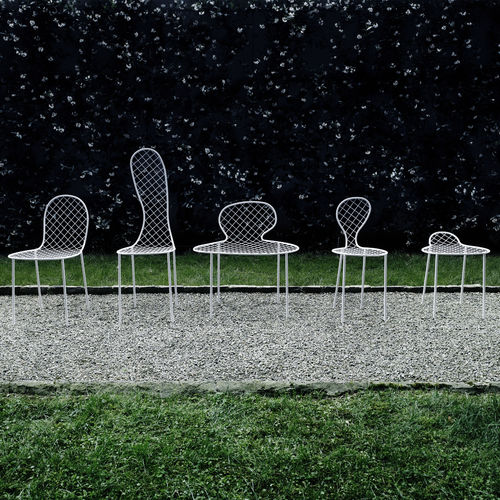 Chaise de jardin contemporaine - FAMILY  - Living Divani - d'extérieur / en acier / en tissu