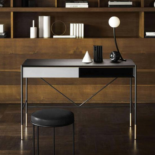 Bureau sur pied - ERA  - Living Divani - contemporain / en noyer / en MDF