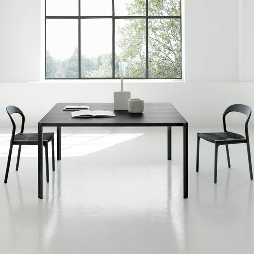 Table contemporaine - GRAFT - Living Divani - en bois / en aluminium / avec piètement en aluminium
