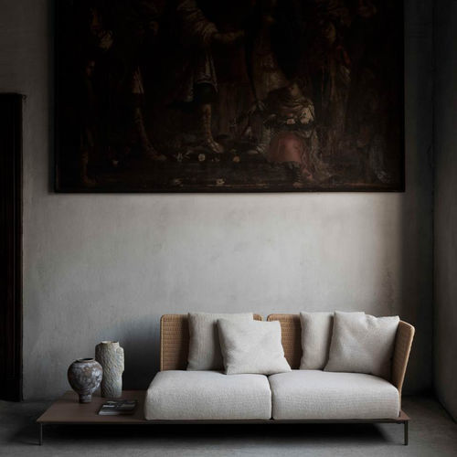 Canapé contemporain - BALESTRO 24 - Living Divani - en tissu / en cuir / gris