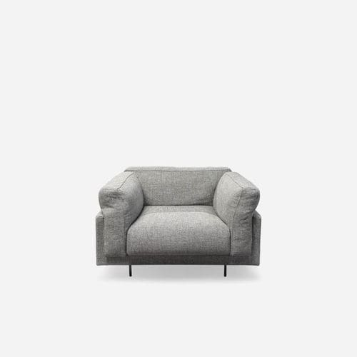 Fauteuil contemporain - ECHOO - Living Divani - en cuir / en tissu / rouge