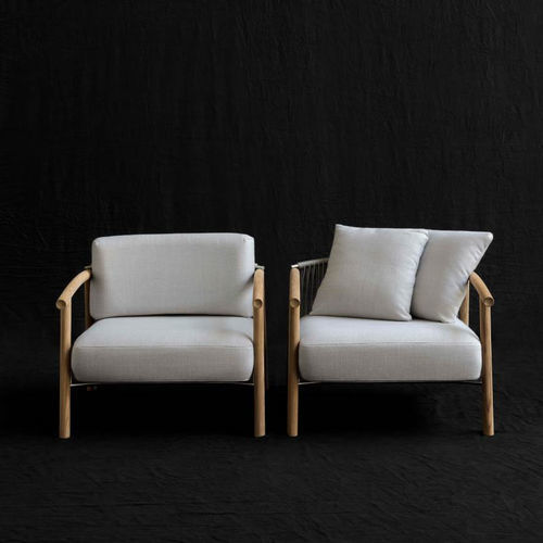 Fauteuil contemporain - KASUMI  - Living Divani - en cuir / en tissu / en acier