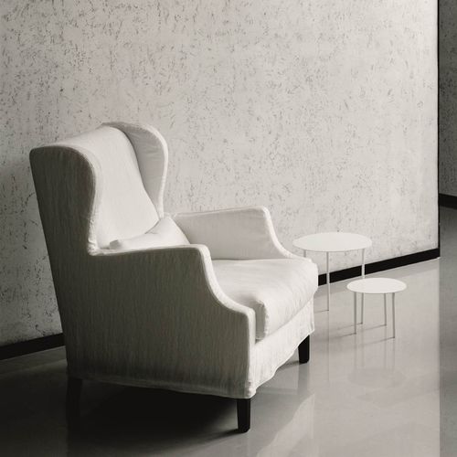 Fauteuil contemporain - CHAUFFEUSE - Living Divani - en tissu / en cuir / en contreplaqué